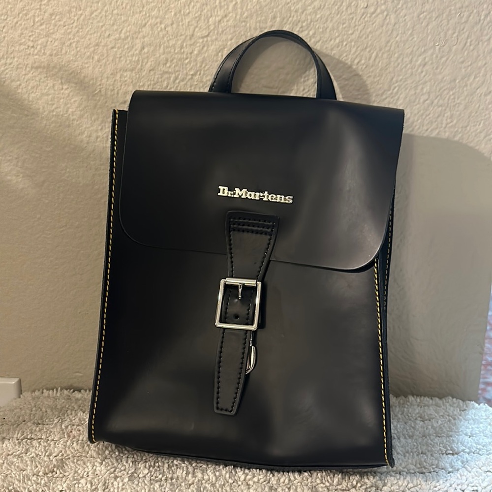 Dr. Martens Leather Mini Backpack in Black